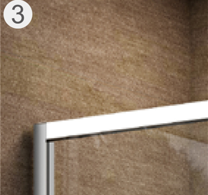 Rectangle / Square single sliding door with side panel DSM821